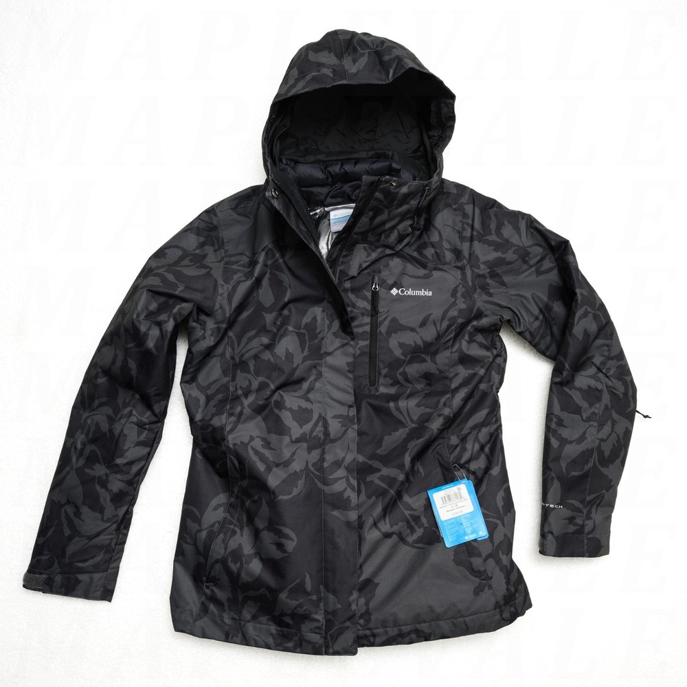 Columbia Whirlibird V Printed Interchange Women's L Jacket Shark Leafall Black